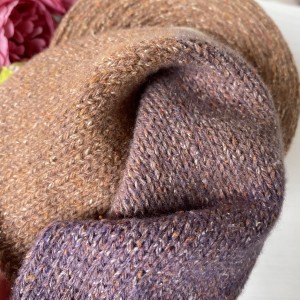 Пряжа твид кашемир с мериносом и шелком Filati made in Italy Silvedd #11205 Коричневый с легким сиреневым отливом 500м/100г 