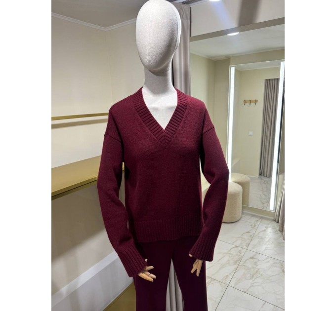 Пряжа мериносовая Zegna Baruffa 10178 Приглушенное бордо 100г/1500м