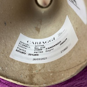 Пряжа кашемир с мериносом Cariaggi Flanel #11953 Насыщенная махровая сирень 100г/1400м 