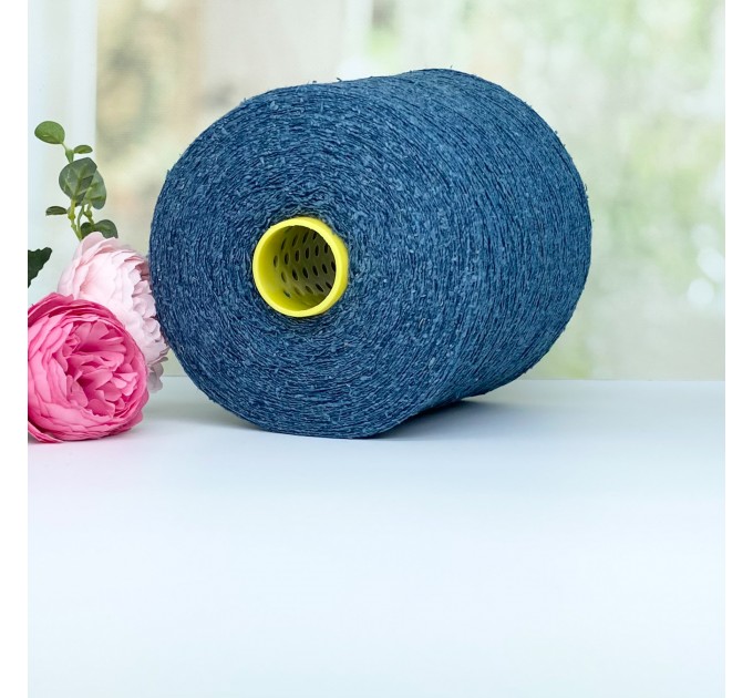 Пряжа буретный шелк с мериносом #10589 Сине-зеленый 100г/700м