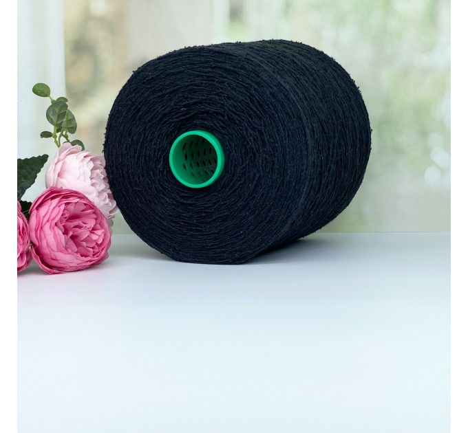 Пряжа буретный шелк с мериносом #10595 Темный серый 700м/100г 