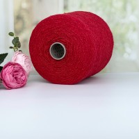 Пряжа буретный шелк с мериносом #10611 Темный алый 700м/100г