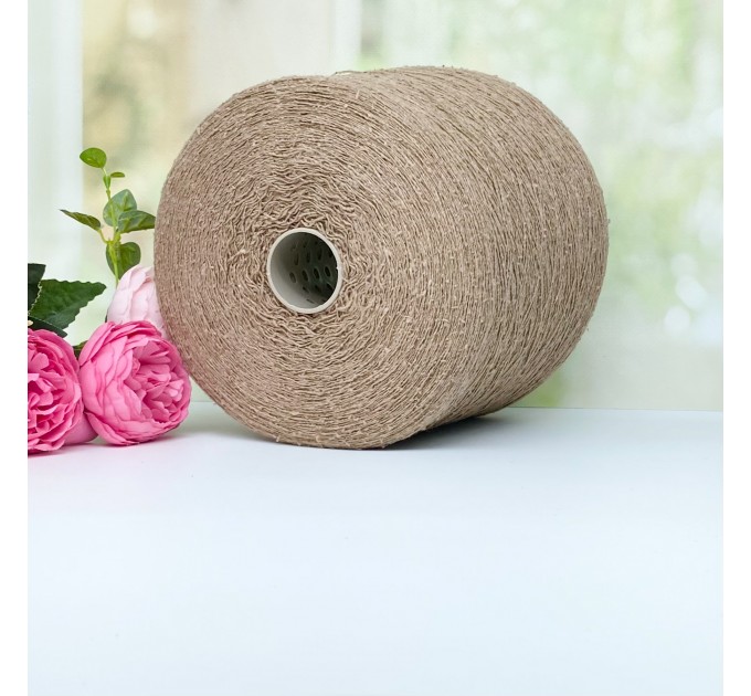 Пряжа буретный шелк с мериносом #10617 Темный беж  700м/100г