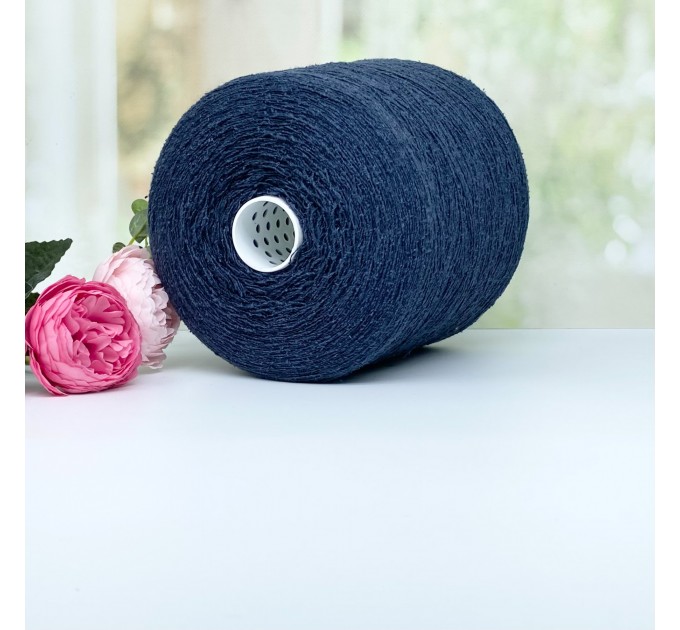 Пряжа буретный шелк с мериносом #10620  Приглушенный синий с серым 700м/100г