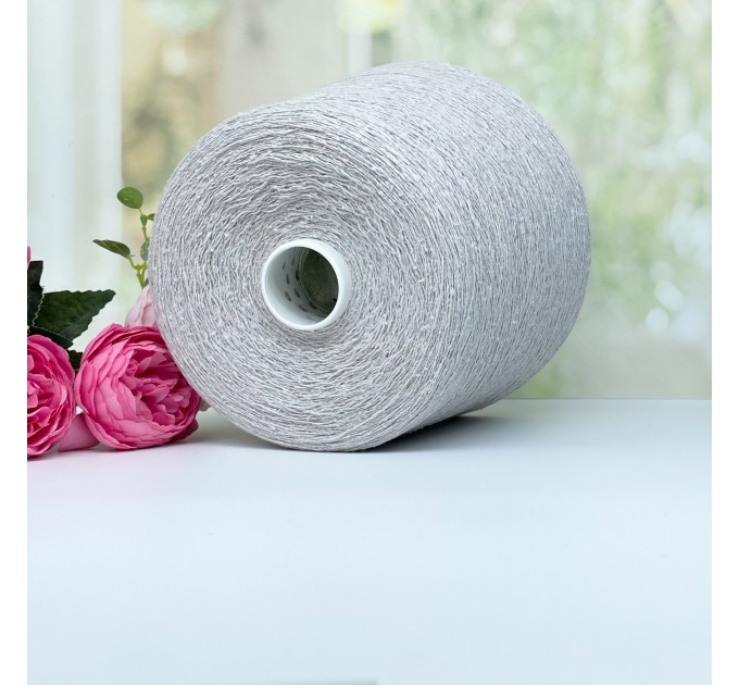 Пряжа буретный шелк с мериносом #10726 Св. серый 700м/100г