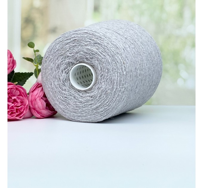 Пряжа буретный шелк с мериносом #10727 Св. серый 700м/100г
