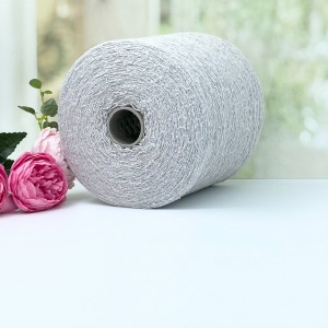 Пряжа буретный шелк с мериносом #10731 Св. серый с каплей бежа700м/100г