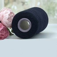 Пряжа мериносовая Zegna Baruffa Cashwool #11068 Черно-синий 100г/1500м (ост.252г)