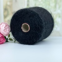 Пряжа кид мохер Ecafil Super Gigno #11080 Антрацит 1000м/100г 