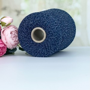 Пряжа Loro Piana Moire меринос с кашемиром #11225 мулине синий с белым 100г/1060м 