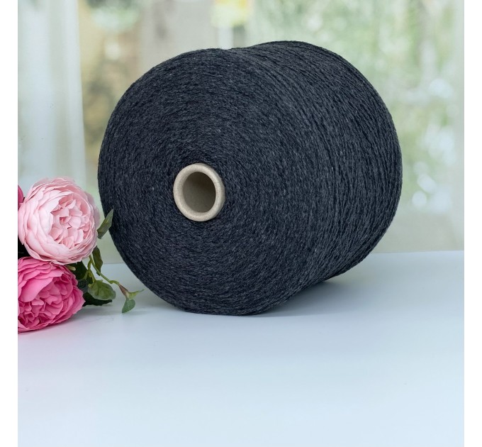 Пряжа 100% кашемир Filati made in Italy #11278 Темный серый меланж 350м/100г