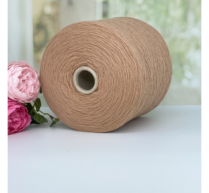  Пряжа мериносовая Filpucci Industrie Majestic #11610 Бежевый с абрикосом 100г/750м (ост. 290г)