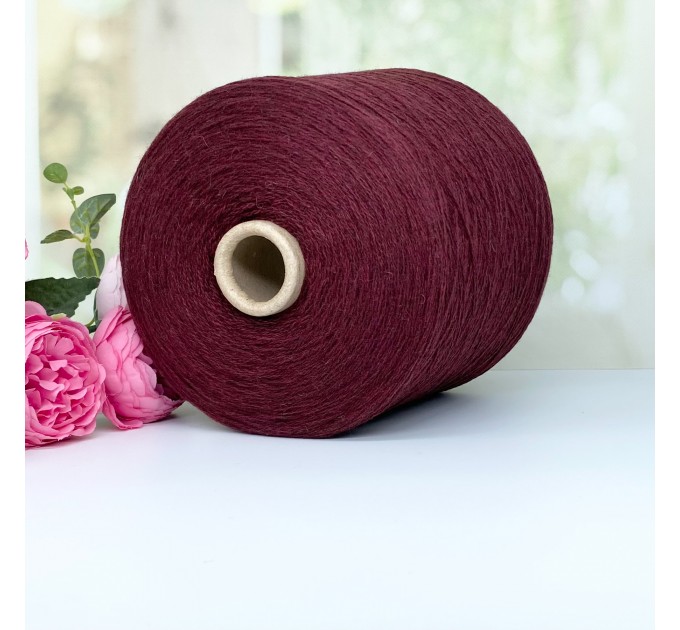  Пряжа 100% шерсть яка Filati Biagioli Modesto #11682 Темный бордово-терракотовый меланж 100г/700м