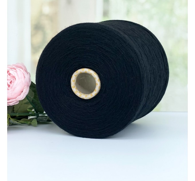 Пряжа кашемир с мериносом Biagioli Modesto Cashmere 30 #11720 Чорний 100г/1500м