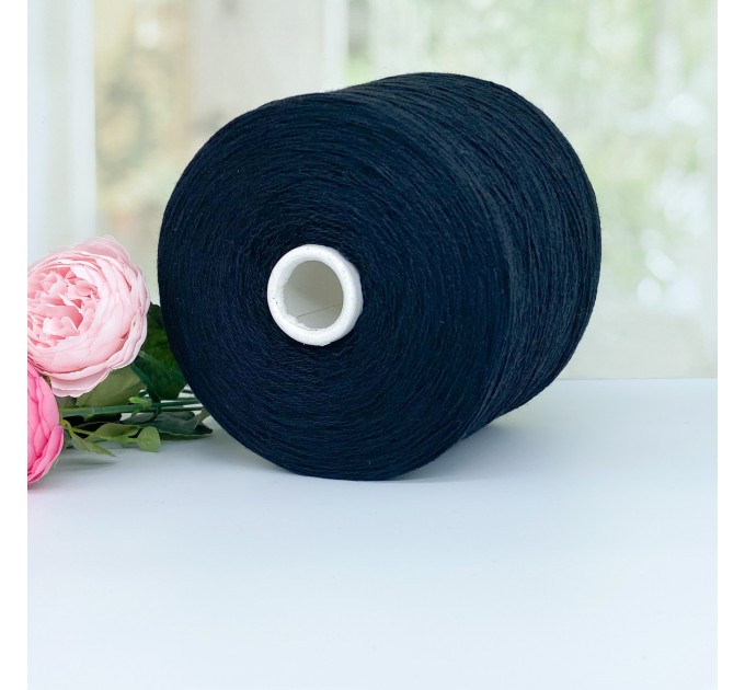   Пряжа кашемир с мериносом Luxury Selection by Ri.Go #11798 Глубокий черный 700м/100г