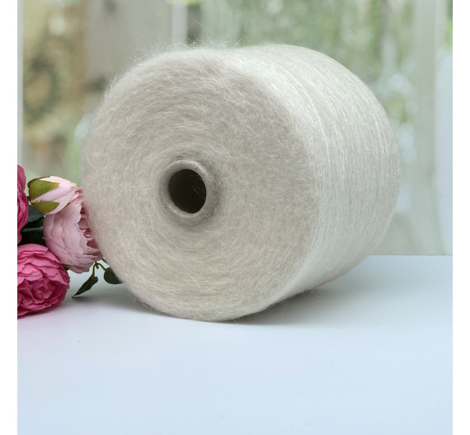 Пряжа кид мохер Ginevra #11799 Св. сливочный 100г/950м