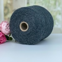  Пряжа беби як с супер кидмохером Silvedd #11839 Темный серый меланж 100г/650м