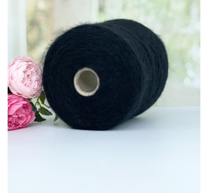 Пряжа кашемир с беби сури альпакой Filati Biagioli Modesto Boero #11876 Черный 100г/350м