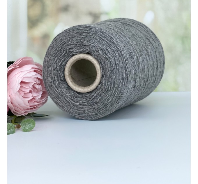  Пряжа кашемир с мериносом G&G Filati #11927 Серый меланж 750м/100г (ост. 300г)
