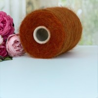 Пряжа кид мохер IGEA Astro #11949 Сочный жженый апельсин по черной основе 100г/1000м