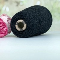  Пряжа кашемир с мериносом Lora&Festa Skywool #11962 Темный серый меланж 500м/100г (ост. 140г)