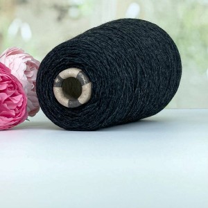  Пряжа кашемир с мериносом Lora&Festa Skywool #11962 Темный серый меланж 500м/100г (ост. 140г)