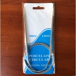 Спицы вязальные круговые №4.5 на тросике 100см